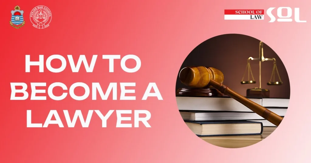 Student studying legal books and planning steps on How To Become a Lawyer.