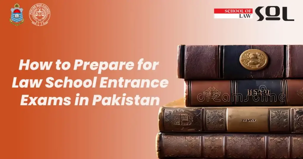 Focused student studying books and notes to learn How to Prepare for Law School Entrance Exams.