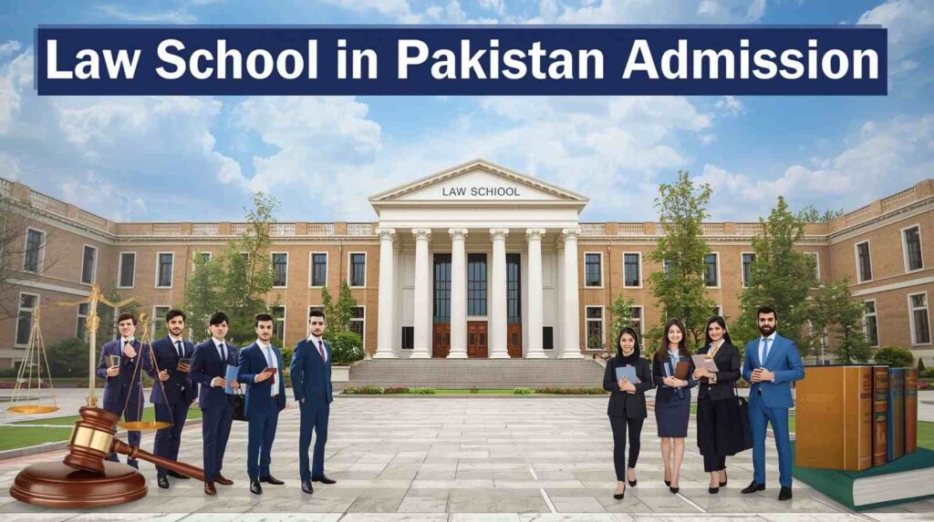 Prospective students submitting documents and learning about Law School in Pakistan Admission.