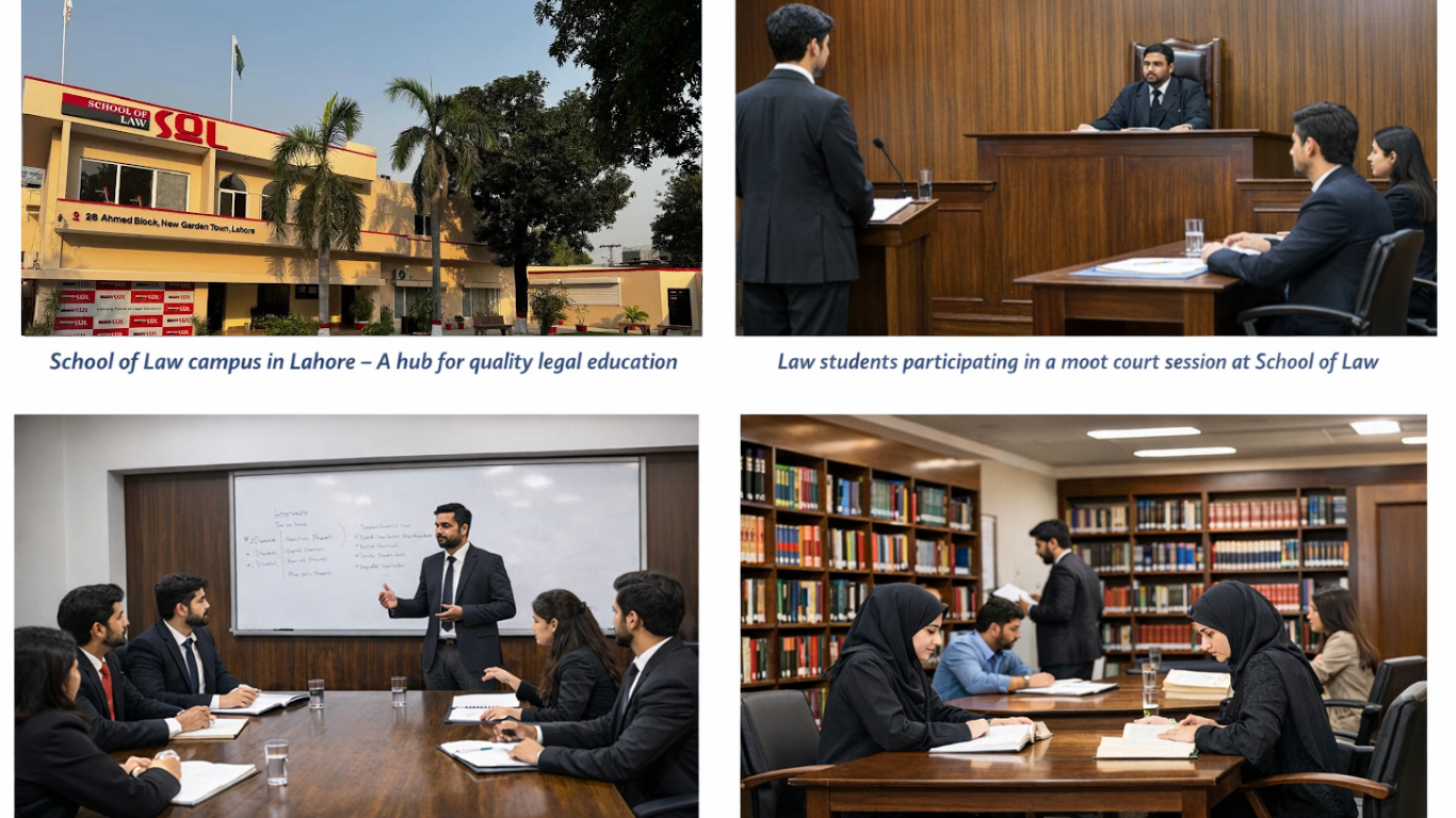 College of law in Lahore – School of Law campus exterior view